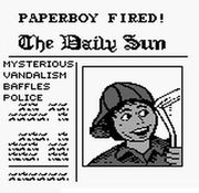 une photo d'Ã©cran de Paperboy sur Nintendo Game Boy